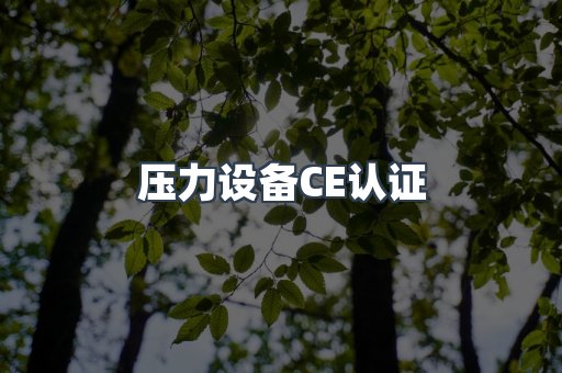 压力设备CE认证